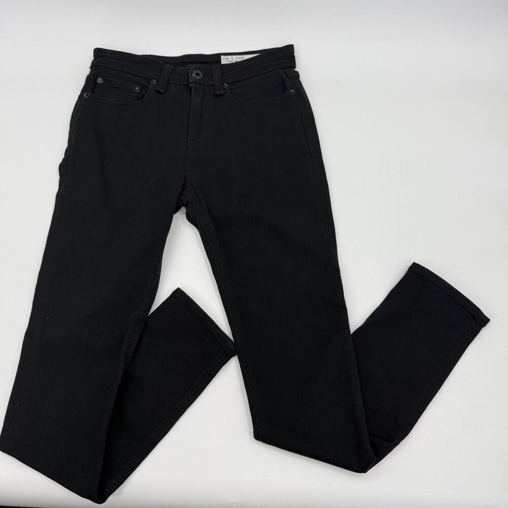 RAG & BONE Womens Black Cate Mid Rise Skinny Ankle Jean Size 25 Stretch Revolve